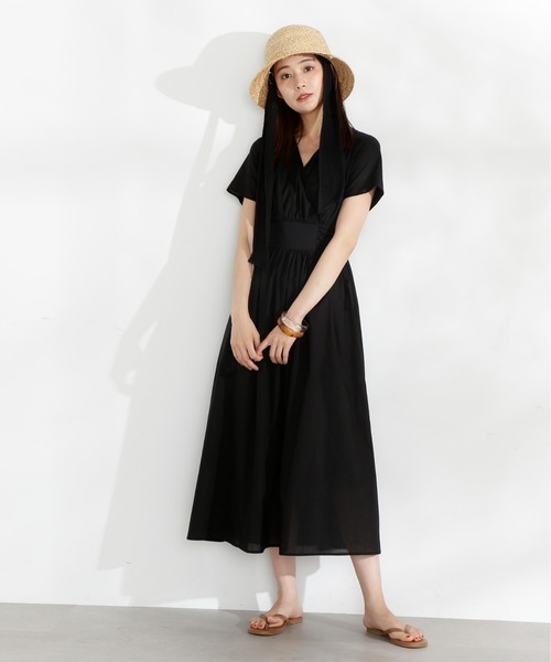 「N.（N. Natural Beauty Basic）」 半袖ワンピース SMALL ブラック レディース_画像3