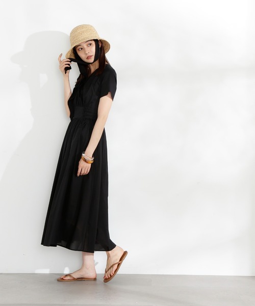 「N.（N. Natural Beauty Basic）」 半袖ワンピース SMALL ブラック レディース_画像4