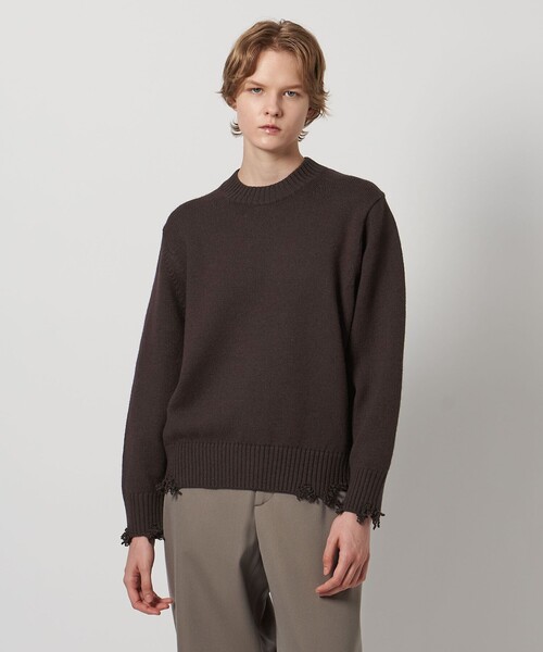 LOEFF（ロエフ） ニット セーター 「LOEFF」5ゲージ ダメージ ニット