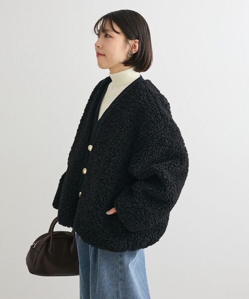 Green Parks（グリーンパークス） カーディガン Vネックボアカーディ