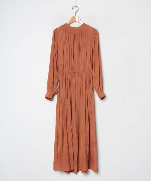 【極美品】ブラウン 長袖 ワンピース レースレディース Lace Ladies ゆったりロング長袖Tシャツワンピース