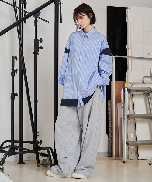 SeeSew スウェットパンツ ジャージ 「UNISEX」PANEL LINE SWEAT PANTS