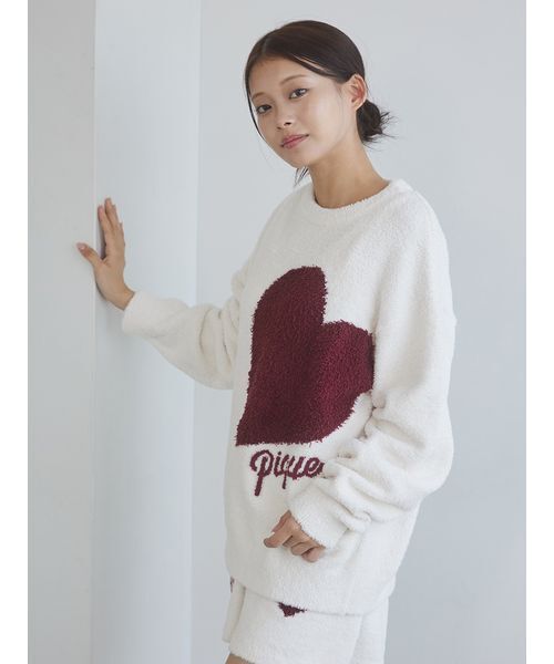 gelato pique ハートジャガードプルオーバー&ショートパンツセット ONLINE限定】ハートジャガードプルオーバー＆ショートパンツセット