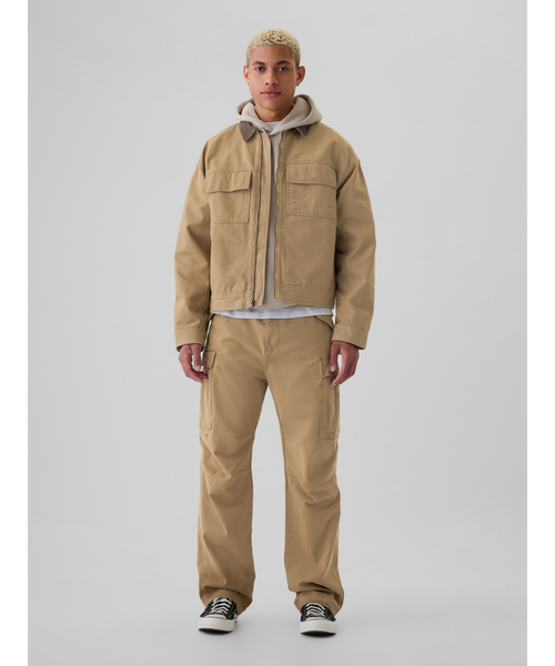 「GAP」 ブルゾン X-SMALL ベージュ メンズ_画像3