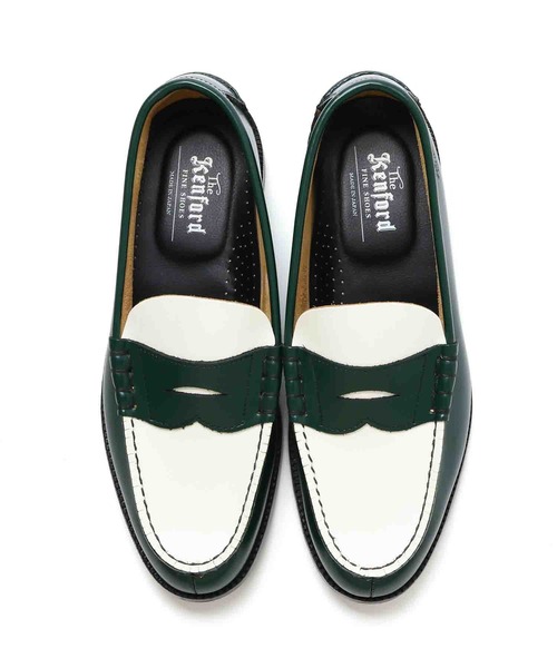 The Kenford Fineshoes ローファー 25.5 ネイビー×ホワイト メンズ