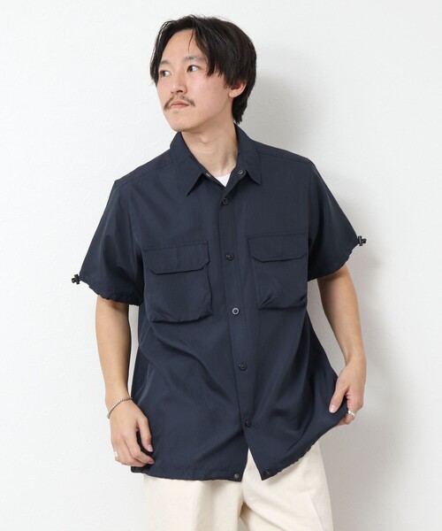 「TAION」 半袖シャツ M オリーブ メンズ_画像5