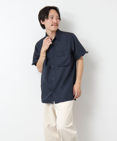 「TAION」 半袖シャツ M オリーブ メンズ_画像7