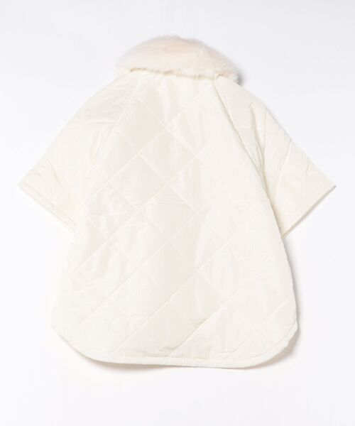 Prima Scherrer（プリマシェレル） ポンチョ ファー付き キルティング