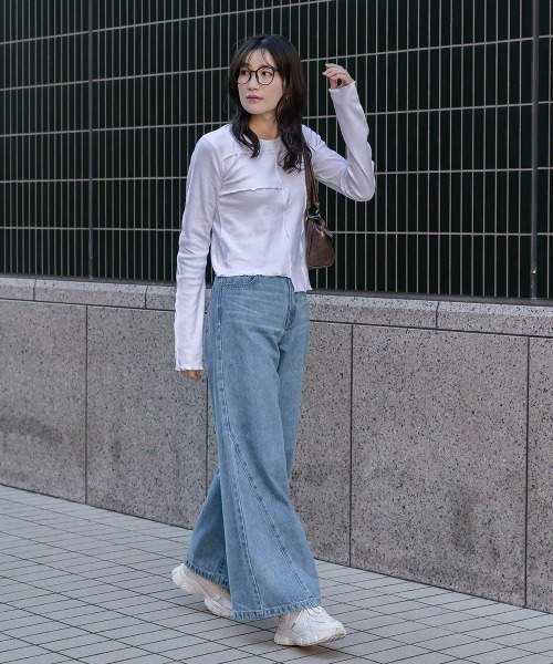 slattgir（スラットジール） ワイドパンツ パンツ 高身長 サイドV