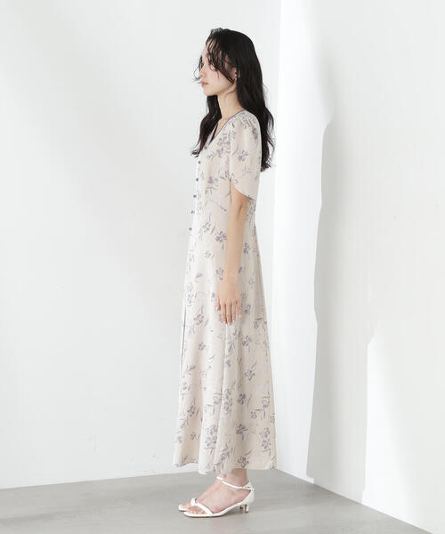 「NATURAL BEAUTY BASIC」 半袖ワンピース MEDIUM ブルー系その他6 レディースの画像