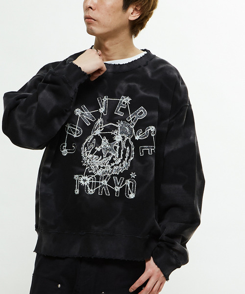 「CONVERSE TOKYO」 スウェットカットソー MEDIUM ブルー レディース_画像3