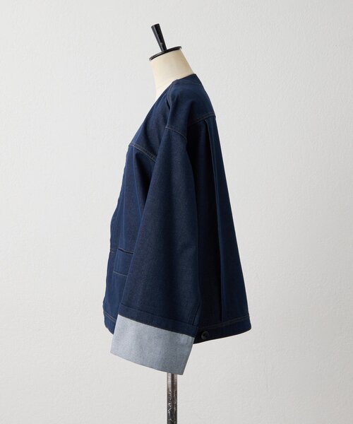 ear PAPILLONNER（イア パピヨネ） コート アウター Vネックデニム