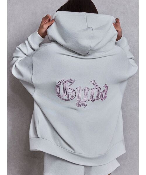 GYDA（ジェイダ） パーカー NEW BACK GYDAラインストーンラメパーカー