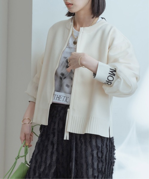 「Eimee Law」 ニットカーディガン 38 ライトグレー レディース_画像7