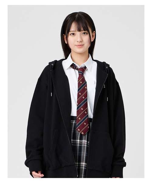 パーカー パーカー スウェット トレーナー 裏毛 女子 制服 学生服 中学 高校 スクール キッズ 子供服 女の子の画像