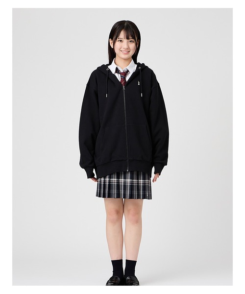パーカー パーカー スウェット トレーナー 裏毛 女子 制服 学生服 中学 高校 スクール キッズ 子供服 女の子の画像