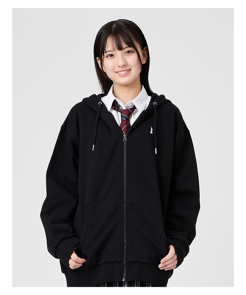 パーカー パーカー スウェット トレーナー 裏毛 女子 制服 学生服 中学 高校 スクール キッズ 子供服 女の子の画像