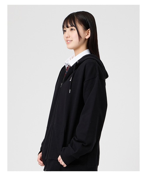 パーカー パーカー スウェット トレーナー 裏毛 女子 制服 学生服 中学 高校 スクール キッズ 子供服 女の子の画像