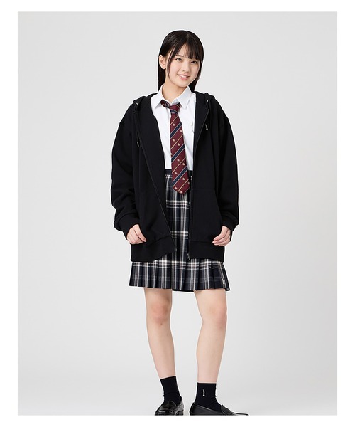 パーカー パーカー スウェット トレーナー 裏毛 女子 制服 学生服 中学 高校 スクール キッズ 子供服 女の子の画像