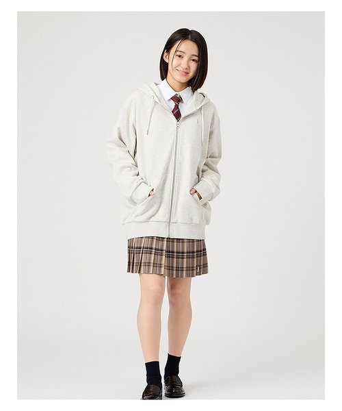 パーカー パーカー スウェット トレーナー 裏毛 女子 制服 学生服 中学 高校 スクール キッズ 子供服 女の子の画像