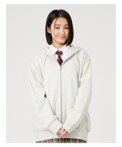 パーカー パーカー スウェット トレーナー 裏毛 女子 制服 学生服 中学 高校 スクール キッズ 子供服 女の子の画像