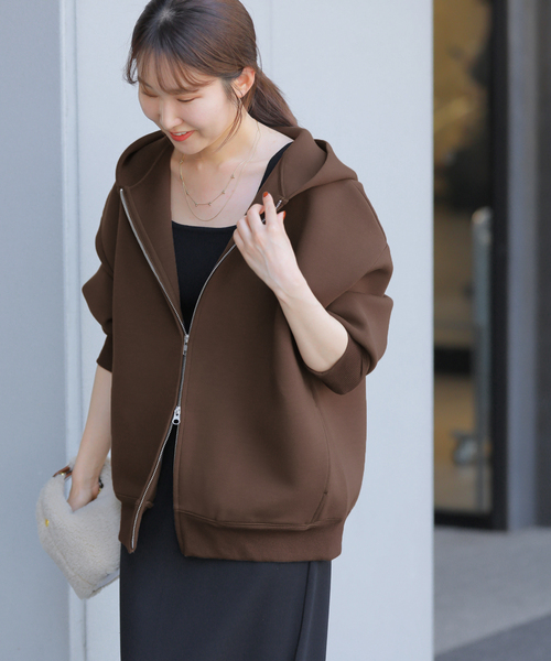 ジャーナルスタンダードrelume フーデッドパーカー ダブルフェイス ワッフル ジップパーカー（パーカー）｜JOURNAL