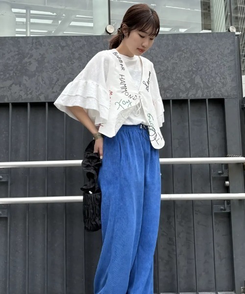 「ROSE BUD」 半袖カットソー ONE SIZE ホワイト レディース_画像7