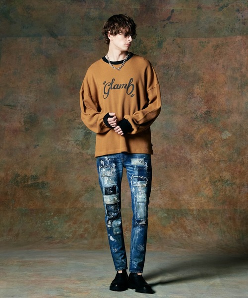 「glamb」 長袖Tシャツ L イエロー メンズ_画像2