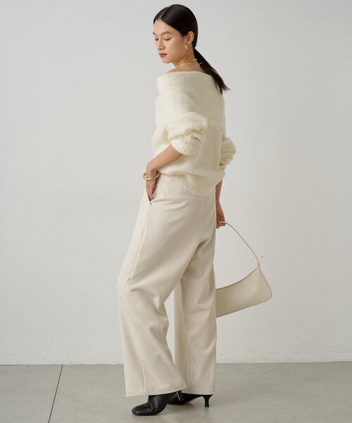 「LOUNGEDRESS」 長袖ニット FREE グレー レディース_画像4