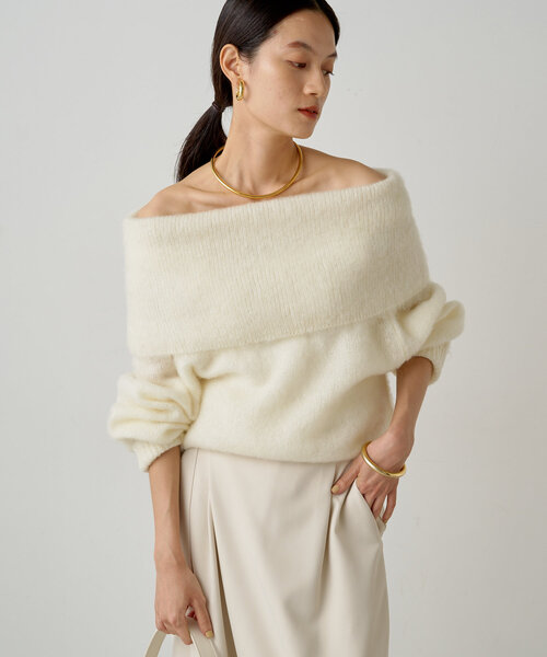 「LOUNGEDRESS」 長袖ニット FREE グレー レディース_画像6