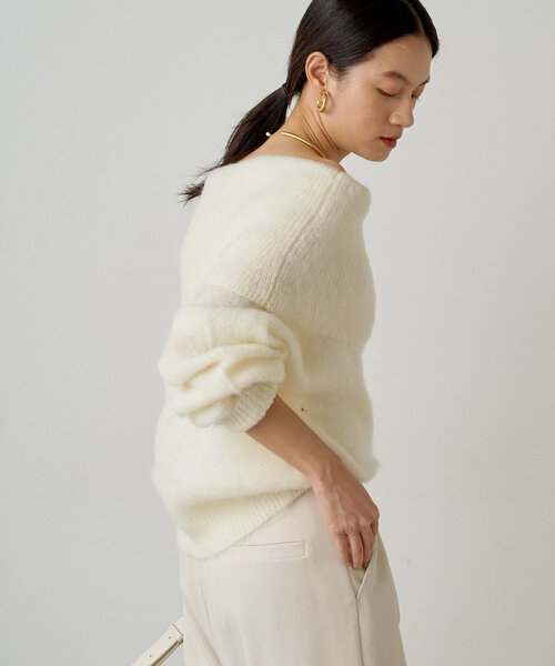 「LOUNGEDRESS」 長袖ニット FREE グレー レディース_画像7