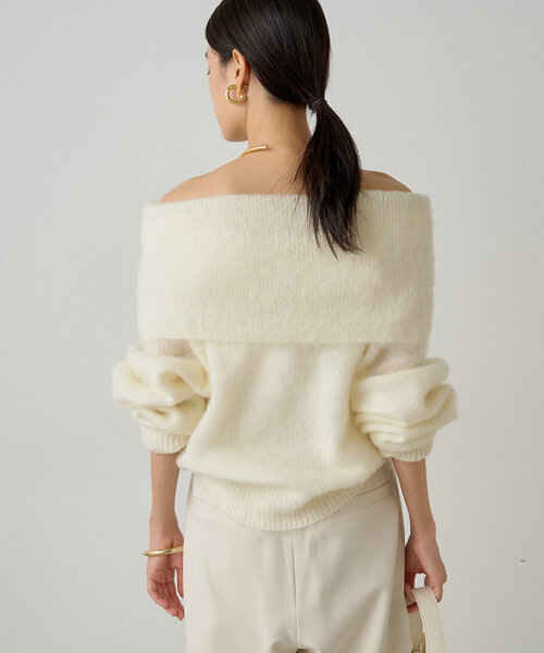 「LOUNGEDRESS」 長袖ニット FREE グレー レディース_画像8