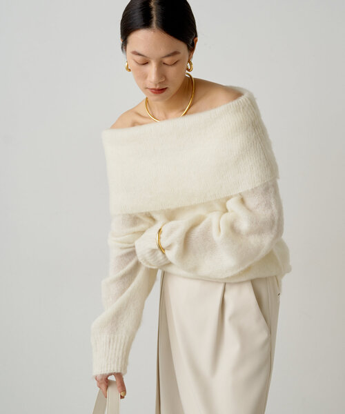 「LOUNGEDRESS」 長袖ニット FREE グレー レディース_画像9