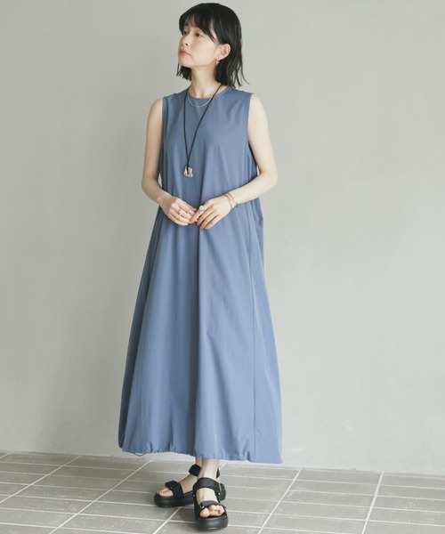 「DOUX ARCHIVES」 ノースリーブワンピース 38 ブルー レディース_画像2