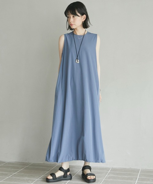 「DOUX ARCHIVES」 ノースリーブワンピース 38 ブルー レディース_画像5