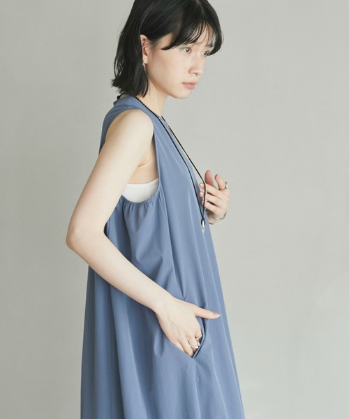 「DOUX ARCHIVES」 ノースリーブワンピース 38 ブルー レディース_画像7