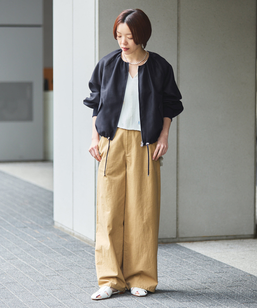 IENA ウォッシャブル シアーノーカラーブルゾン イエナ　ベージュ IENA（イエナ） コート アウター 「新色あり/追加2」ウォッシャブル
