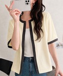 tシャツ 半袖 冷房対策にも♪トレンドの配色で...の詳細画像1