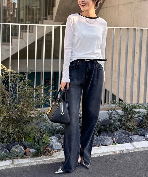 「NOLLEY'S Sophi」 長袖カットソー 38 ネイビー レディース_画像2