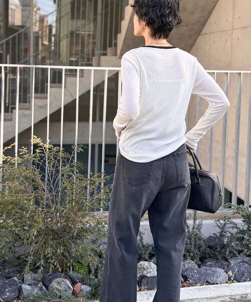 「NOLLEY'S Sophi」 長袖カットソー 38 ネイビー レディース_画像3