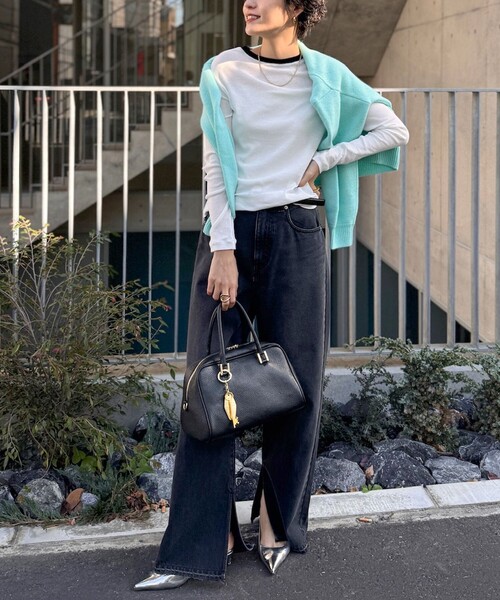 「NOLLEY'S Sophi」 長袖カットソー 38 ネイビー レディース_画像6