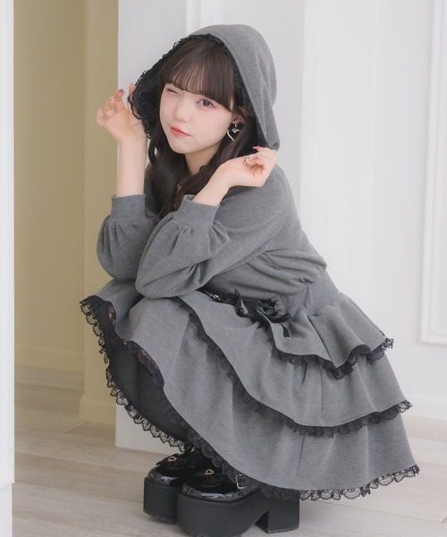 ROJITA（ロジータ） ワンピース ティアードスウエットワンピース