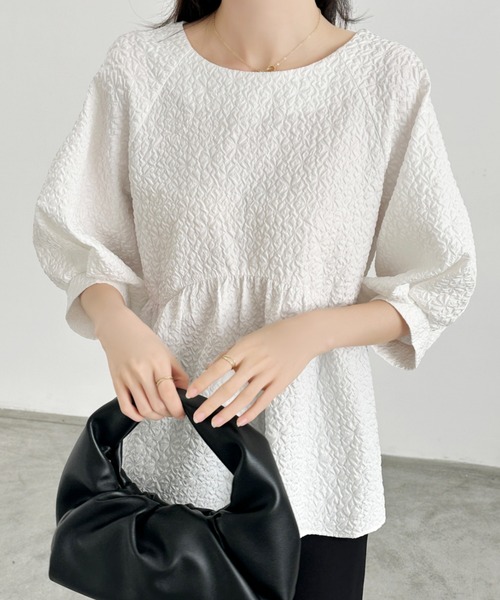 「ECLIN」 長袖ブラウス L モカ レディース_画像5