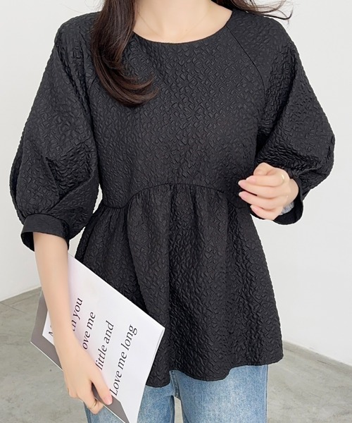 「ECLIN」 長袖ブラウス L モカ レディース_画像7