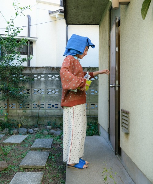 PAMM（パム） パンツ 花や実や葉のワッフルパンツ レディース