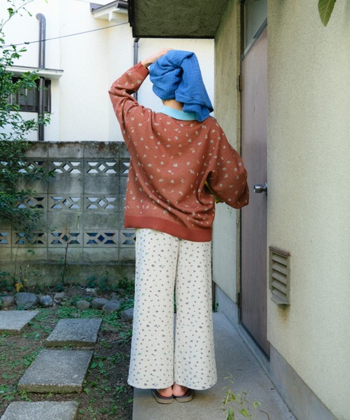 PAMM（パム） パンツ 花や実や葉のワッフルパンツ レディース