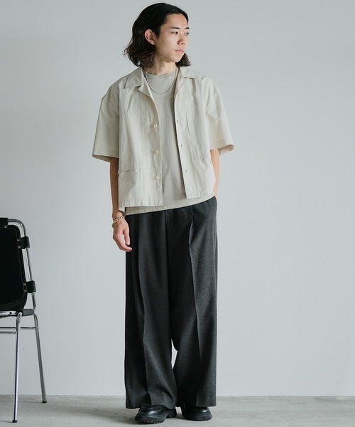 「WYM LIDNM」 スラックス L アッシュブラウン メンズ_画像2
