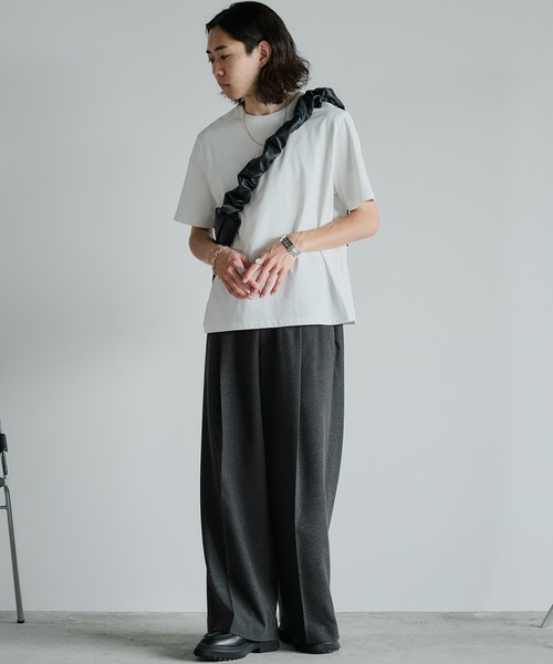 「WYM LIDNM」 スラックス L アッシュブラウン メンズ_画像4