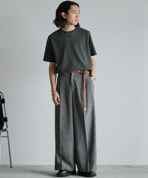 「WYM LIDNM」 スラックス L アッシュブラウン メンズ_画像6