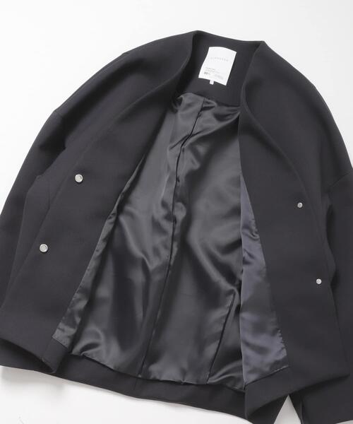 ELENDEEK フォルムショートコート　JK 黒 ジャケット ノーカラージャケット 「一部別注カラー」ELENDEEK FORM
